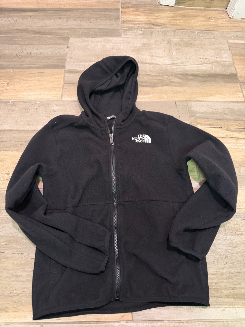 The North Face Kids Black Full-Zip Hooded Fleece